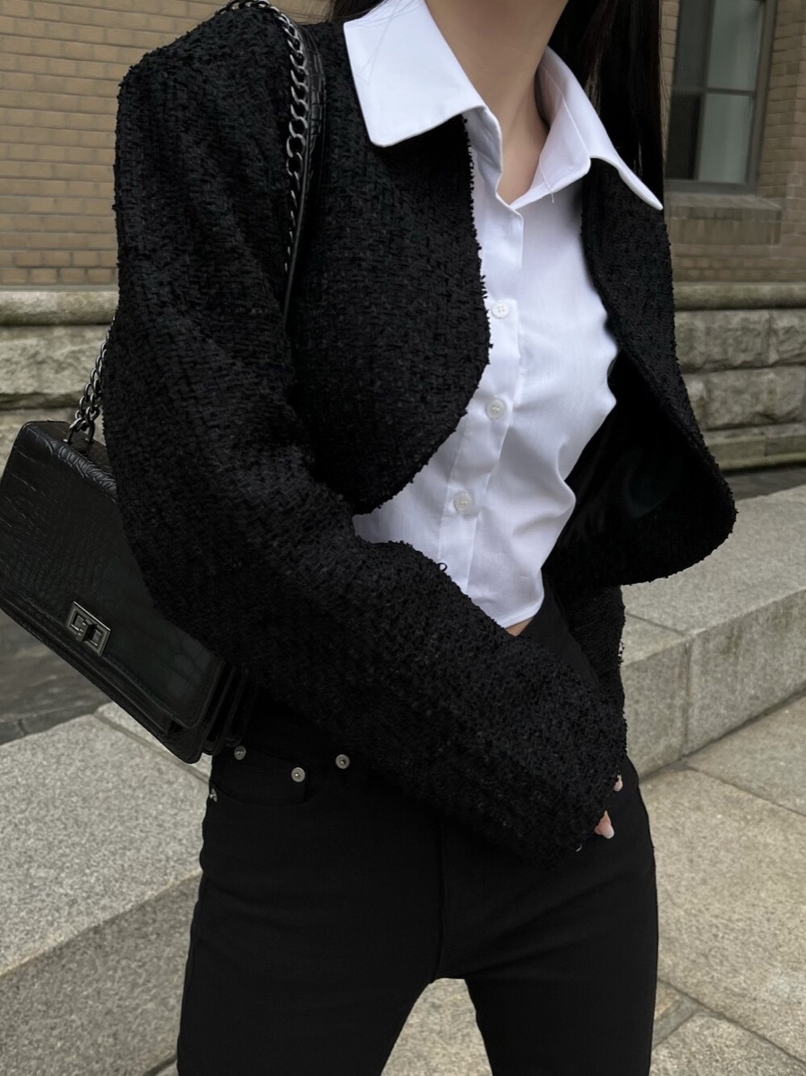 Tweed Bolero Jacket (black)