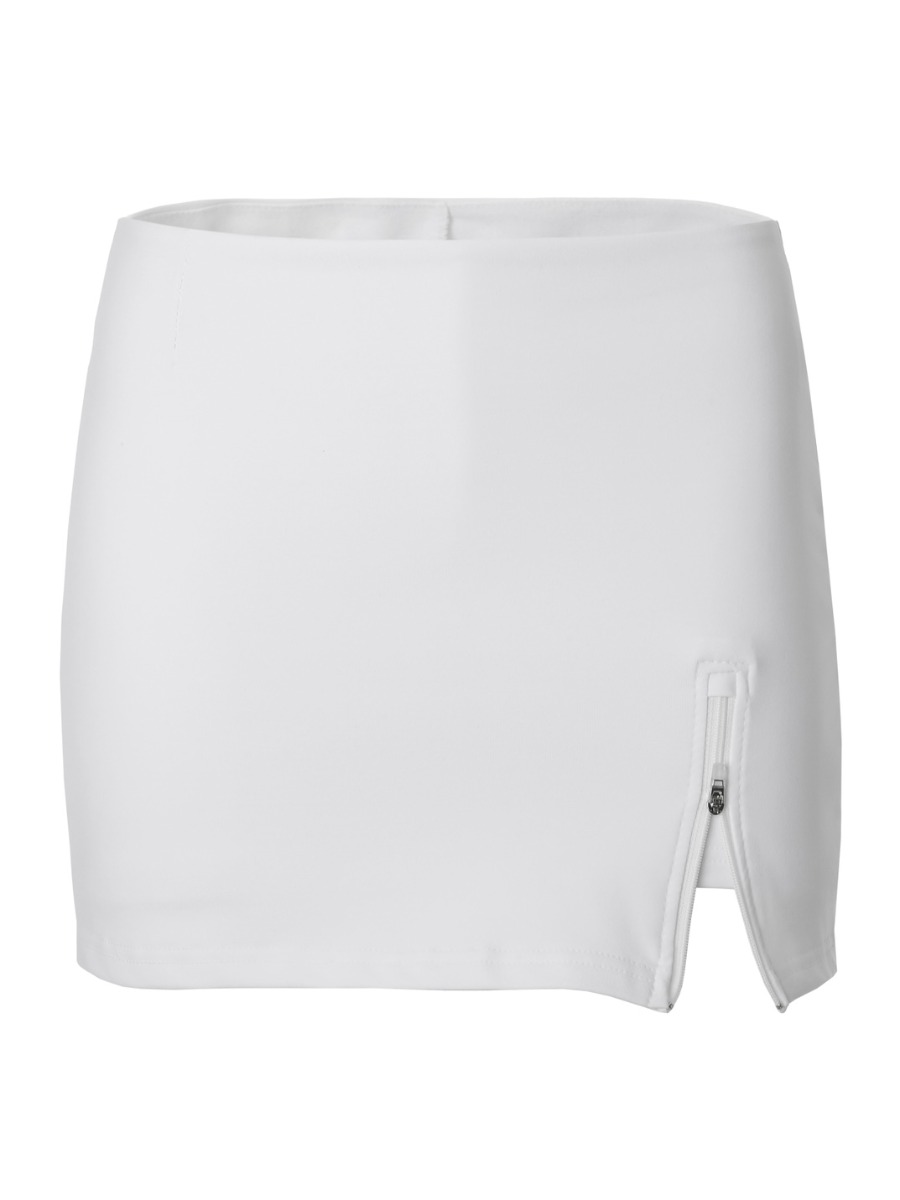 [INEGI MADE] Airy Slit Skirt Pants (white)