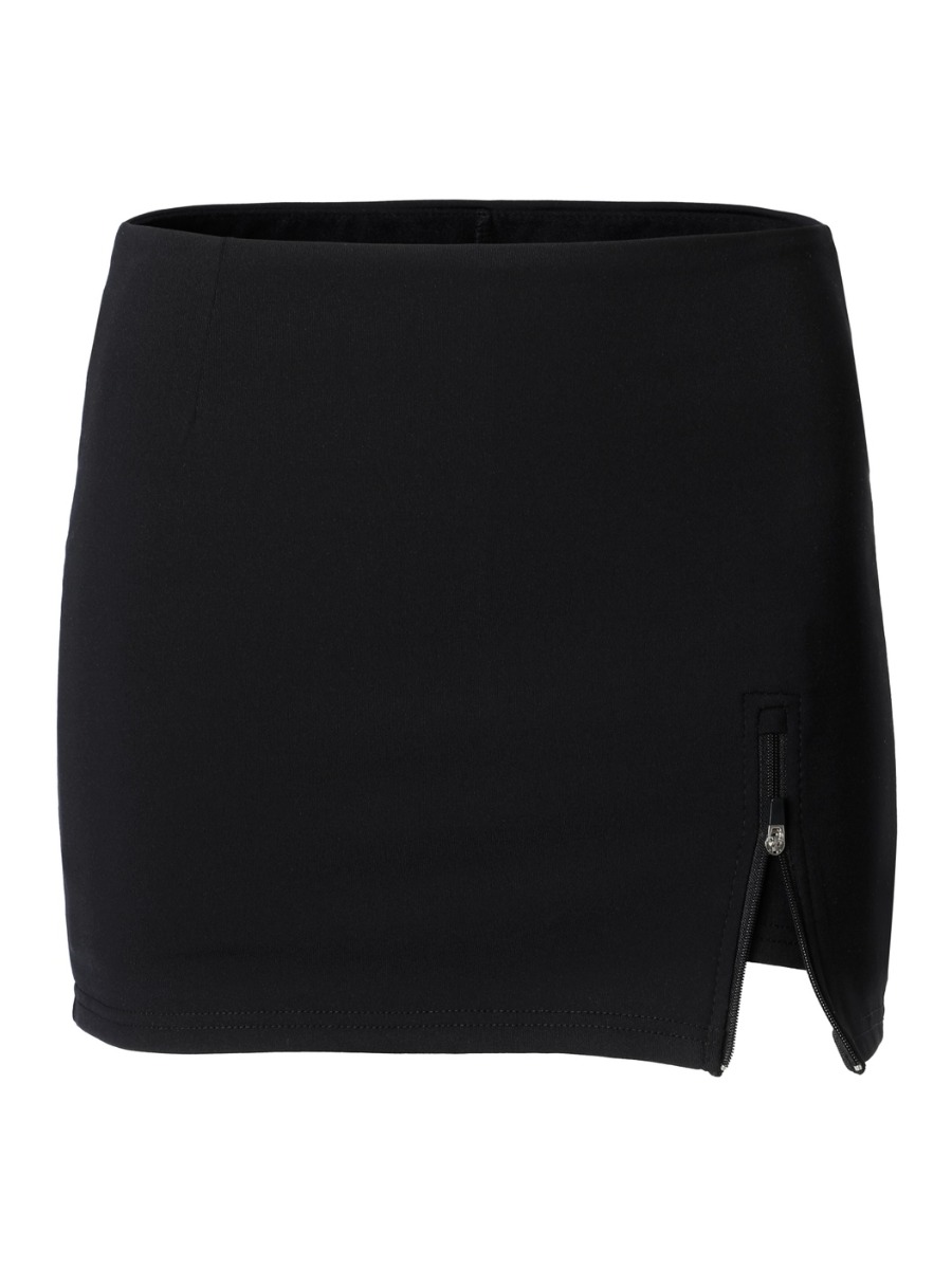[INEGI MADE] Airy Slit Skirt Pants (black)
