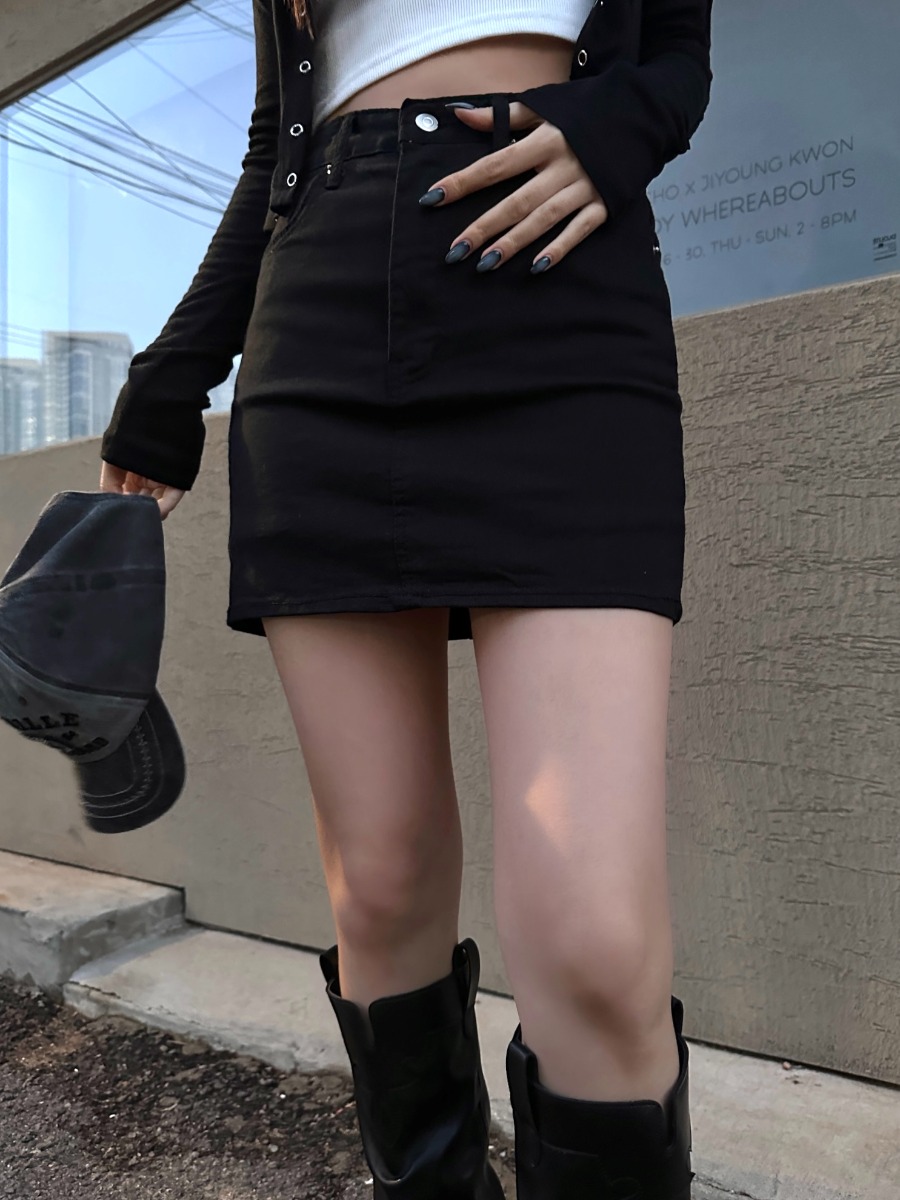 Minimal Cotton Skirt (2color)
