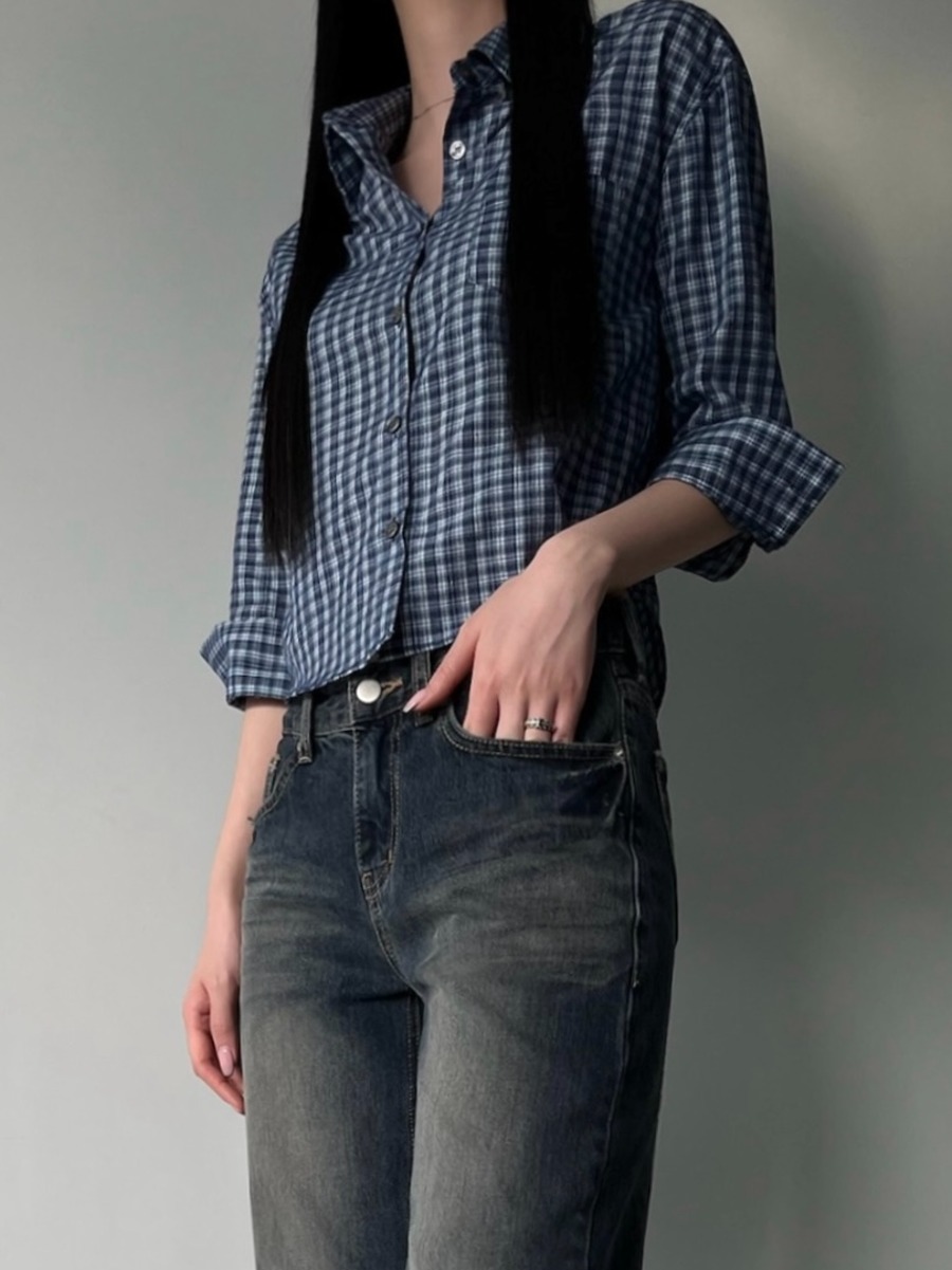 Short Sleeve Slim Shirt (2color)